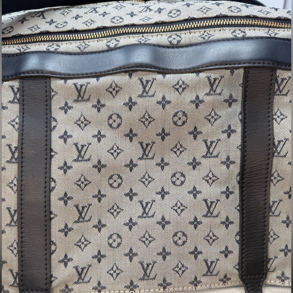 Louis Vuitton Blue Monogram Mini Lin Sac Maman 2003 Messenger Diaper Bag - Picture 17 of 17